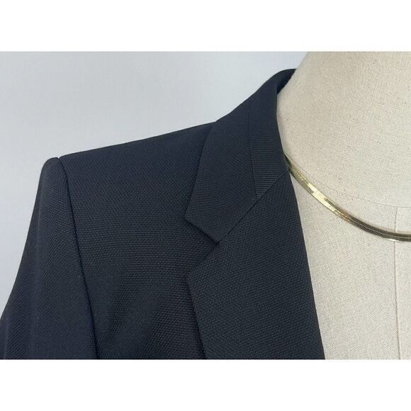 Helmut Lang Women's Black Peak Lapel Blazer Jacket Size 10 Button Lined - Picture 5 of 16